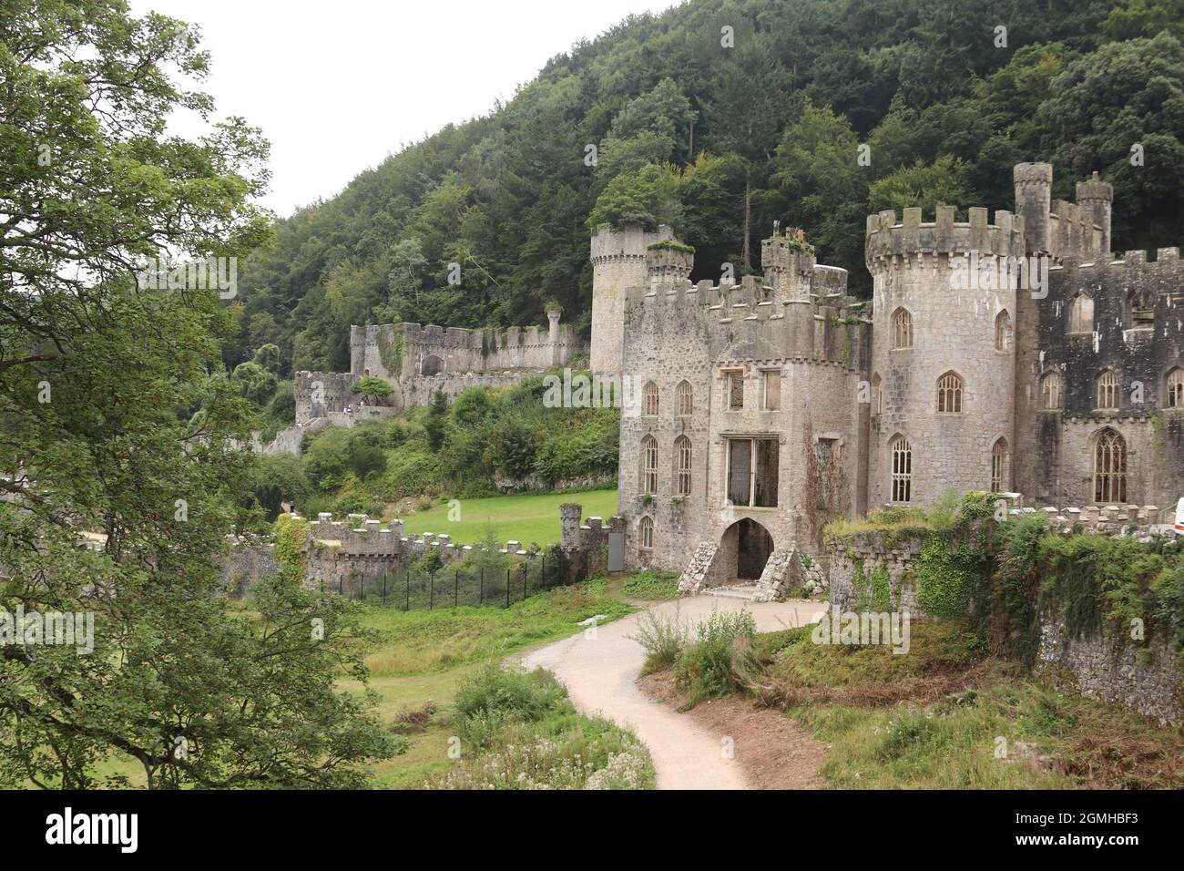 Schloss Gwrych wird für das zweite Jahr in Folge vorbereitet, in dem ich eine Berühmtheit bin 2021 Stockfoto