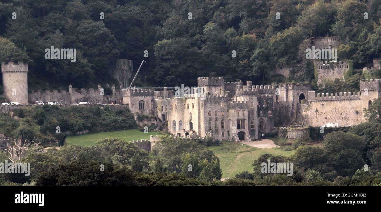 Schloss Gwrych wird für das zweite Jahr in Folge vorbereitet, in dem ich eine Berühmtheit bin 2021 Stockfoto