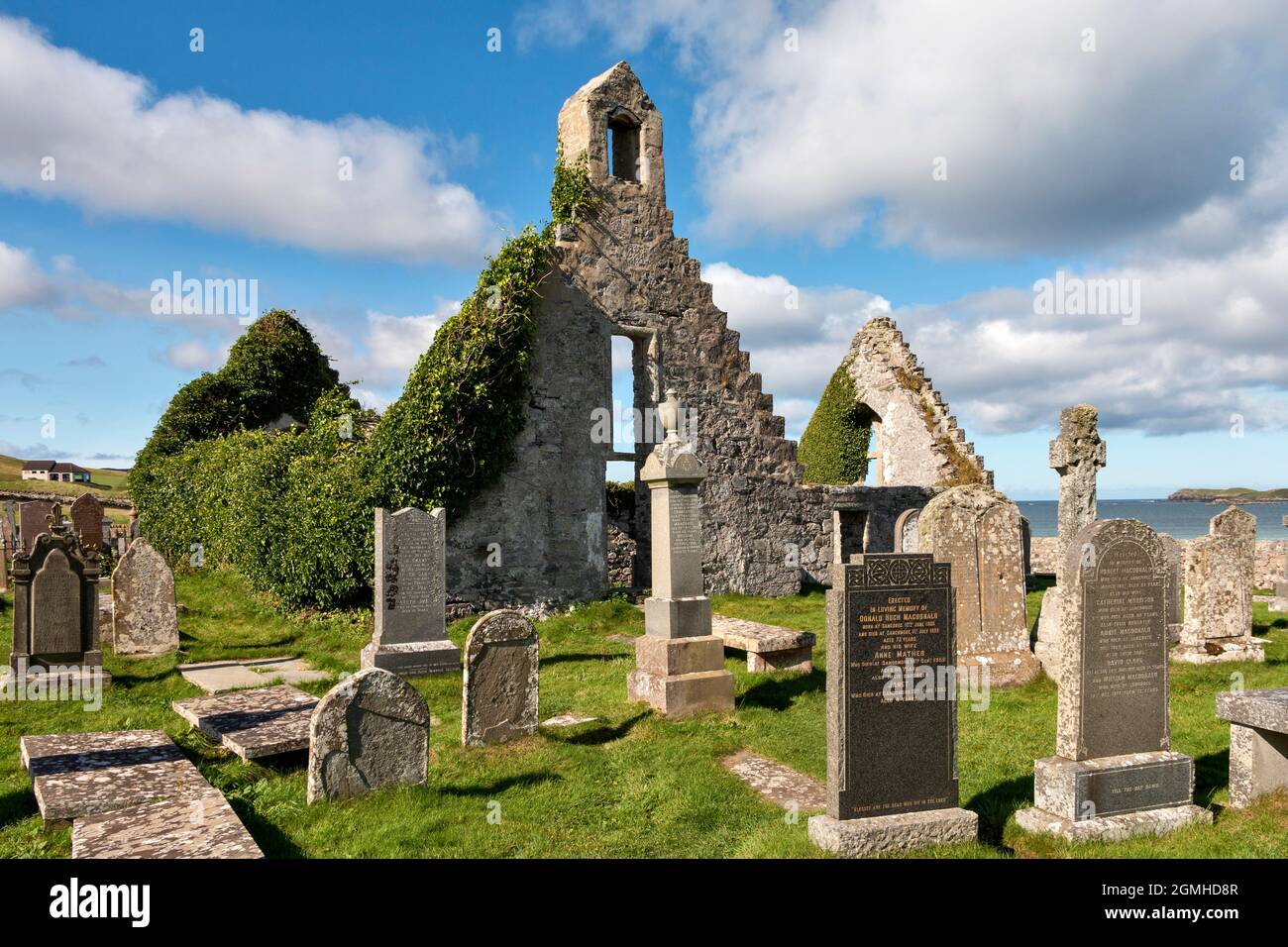 DURNESS SUTHERLAND SCHOTTLAND DIE ALTE BALNAKEIL KIRCHE ODER KIRK UND FRIEDHOF Stockfoto