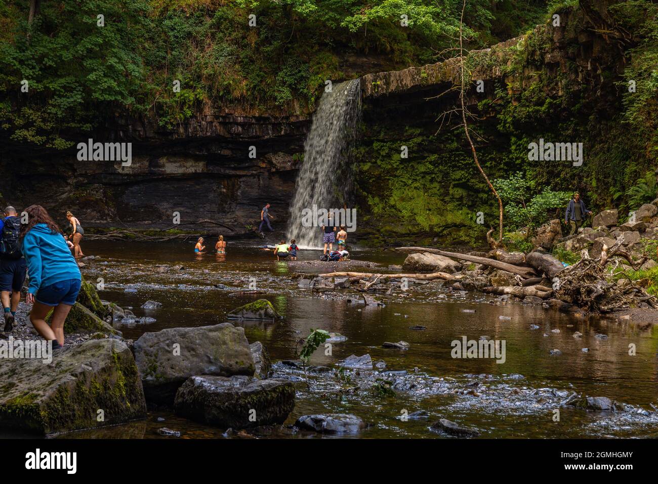 Sqwyd Gladys Falls im Neath Valley Stockfoto