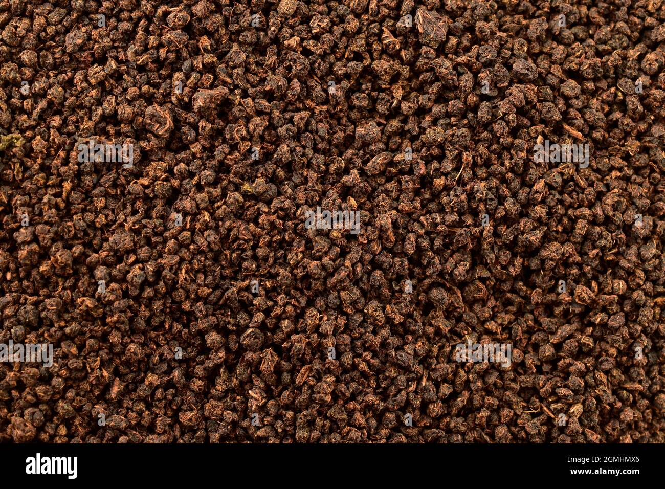 Loser Blatt Tees oder Teestaub Hintergrund Stockfoto