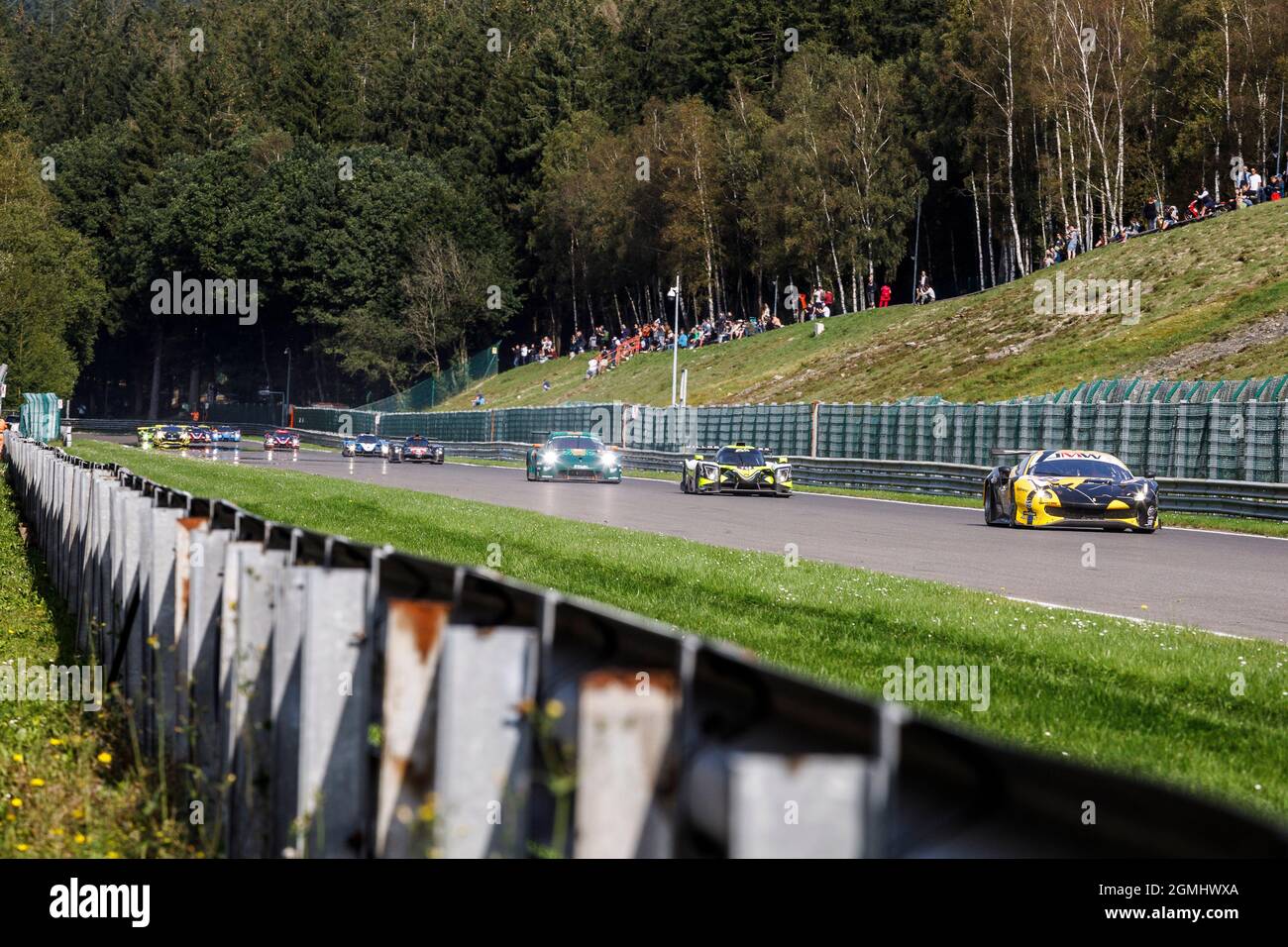 Stavelot, Belgien . September 2021. 66 Fannin Jody (gbr), Fontana Andrea (ita), Sales Rodrigo (usa), JMW Motorsport, Ferrari 488 GTE Evo, Aktion während der 2021 4 Stunden von Spa-Francorchamps, 5. Lauf der European Le Mans Series 2021, vom 17. Bis 19. September 2021 auf dem Circuit de Spa-Francorchamps, in Stavelot, Belgien - Foto Frédéric Le Floc'h / DPPI Credit: DPPI Media/Alamy Live News Stockfoto