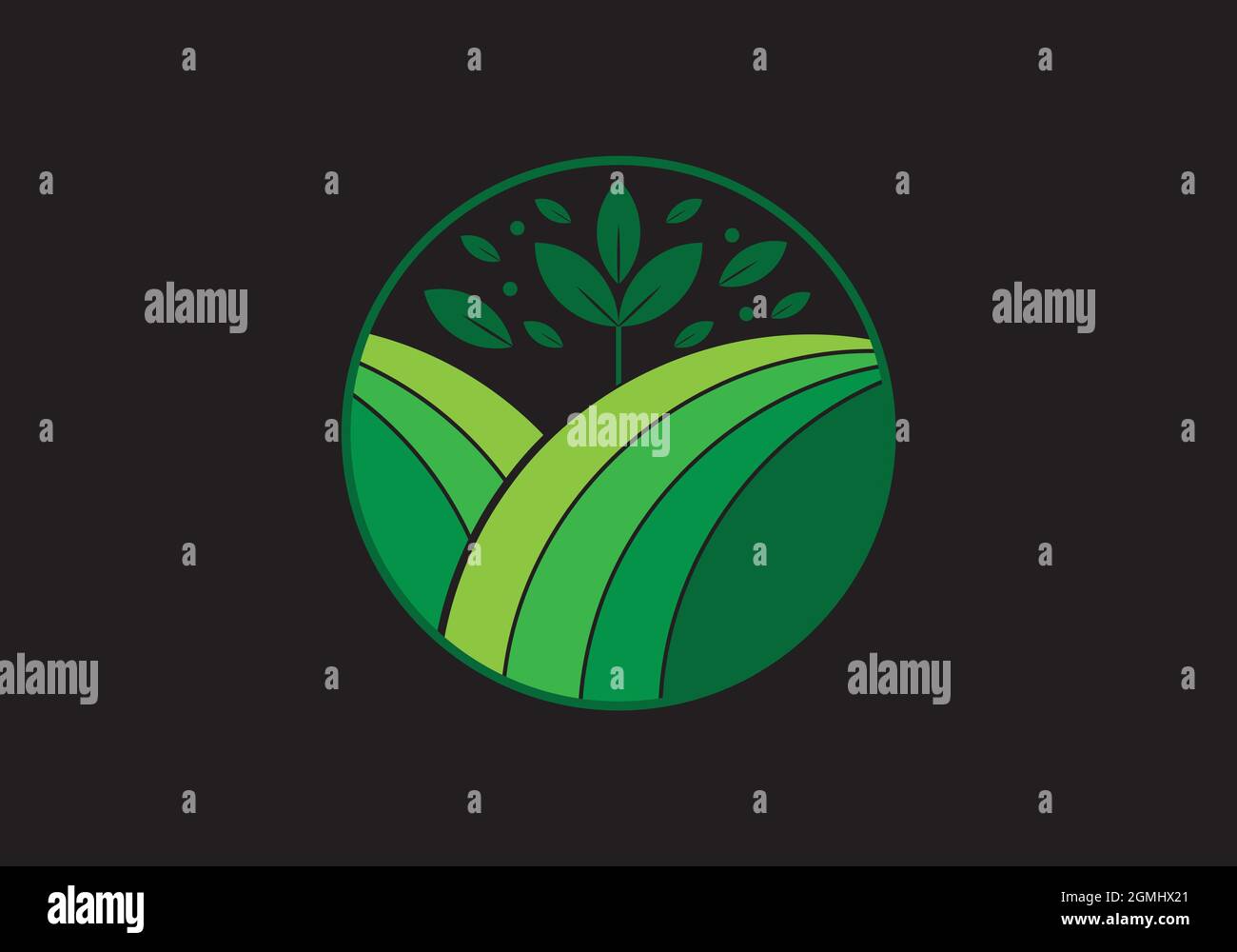 Umweltfreundliches natürliches Logo-Design Vector Templet Stock Vektor