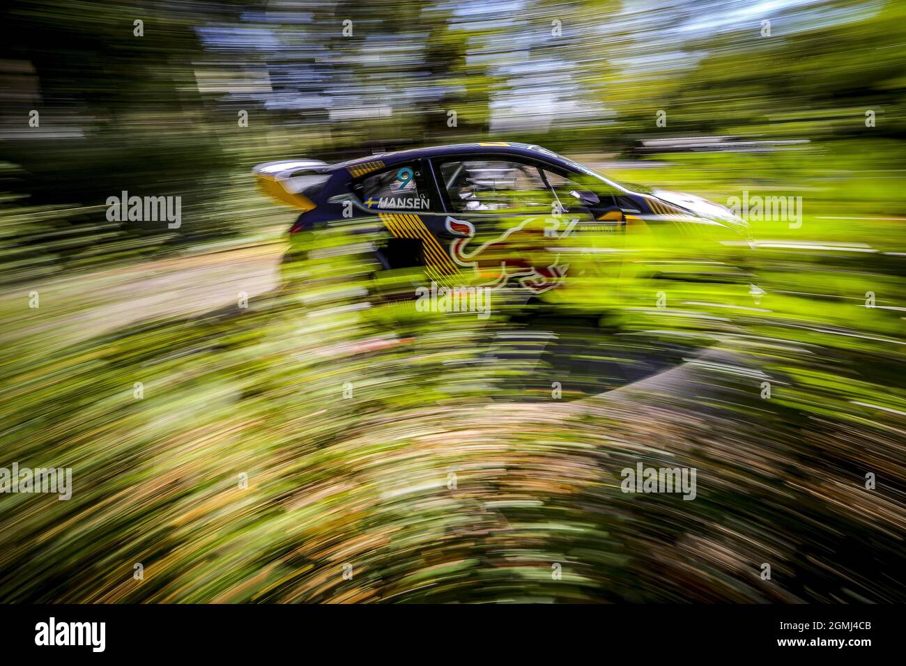 09 HANSEN Kevin (SWE), Team Hansen World RX Team, Peugeot 208, World RX, Action während der World RX von Riga - Lettland, 4. Und 5. Lauf der FIA World Rallycross Championship 2021, FIA WRX, vom 18. Und 19. September auf der Bikernieku Compleksa Sporta Baze, in Riga, Lettland - Foto: Paulo Maria/DPPI/LiveMedia Stockfoto