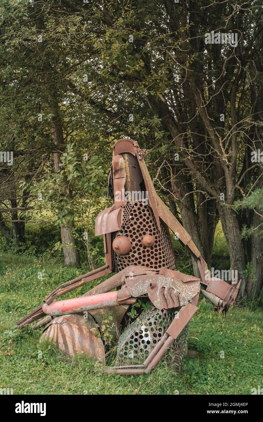 Geisain der Rhön, Deutschland- August 2021: Weg der Hoffnung an der ehemaligen innerdeutschen Grenze Stockfoto