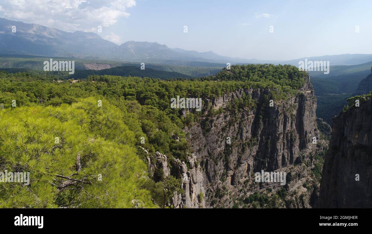 Fantastische Aussicht von den herrlichen Mauern des Tazi Canyon Stockfoto
