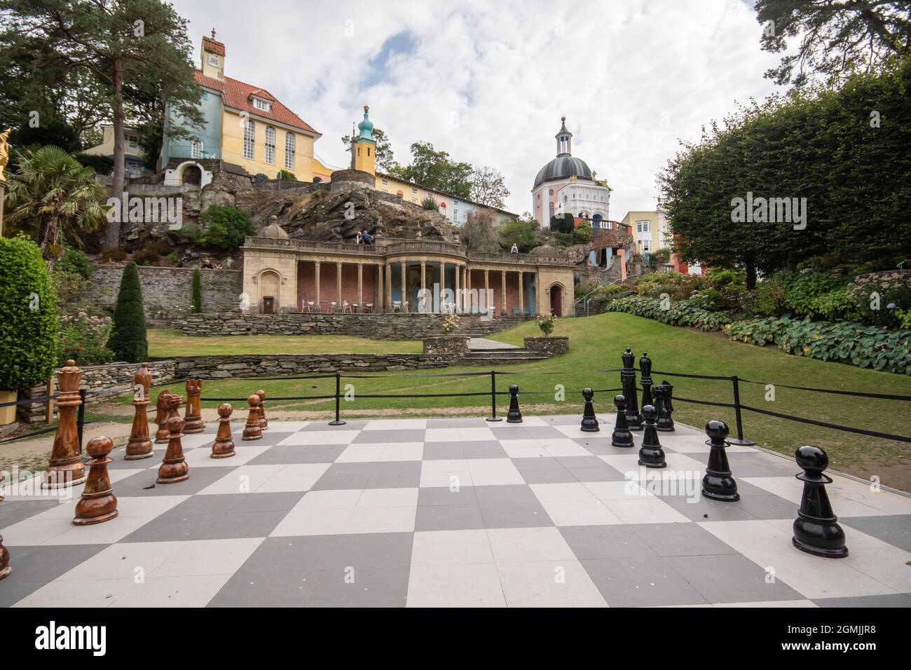 Portmeirion, Bristol Colonnade, Schachspiel Stockfoto