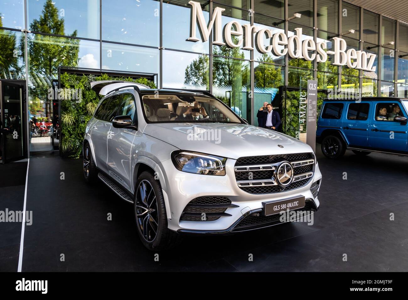 Mercedes-Benz GLS präsentiert auf der IAA in Frankfurt. Deutschland - 10. September 2019 Stockfoto