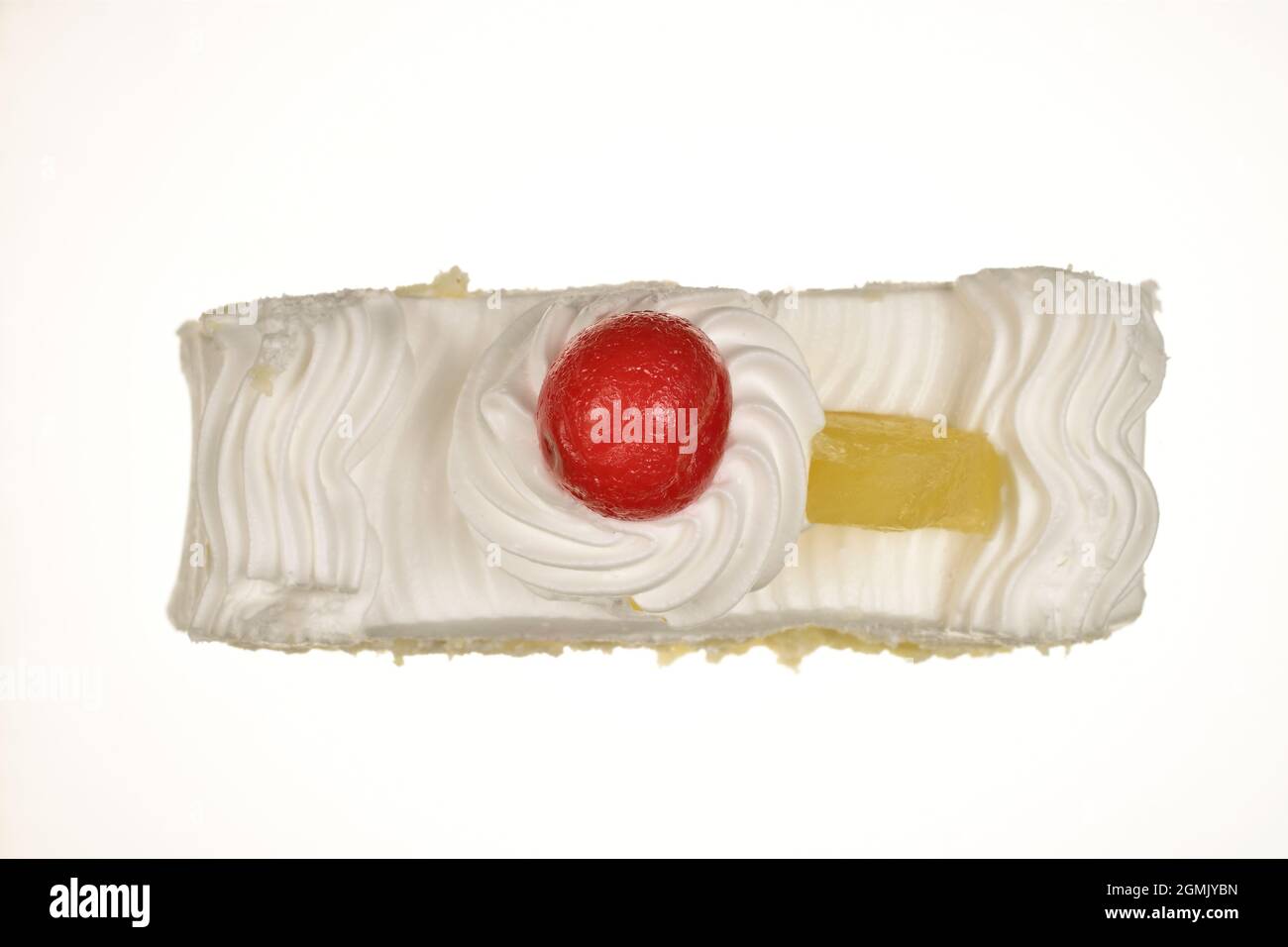 Ananas-Gebäck isoliert auf weißem Hintergrund mit Schnittpfad Stockfoto