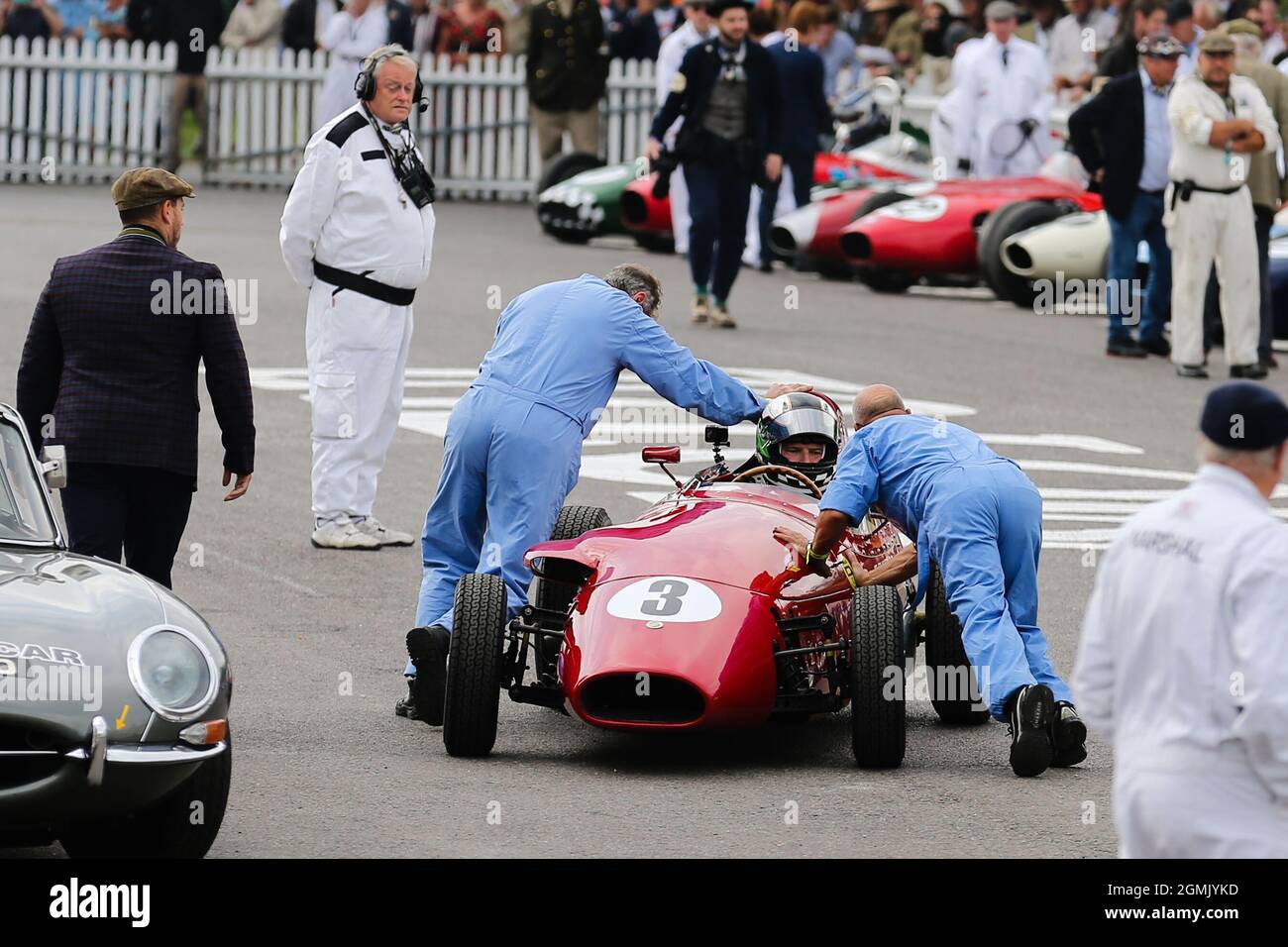 Goodwood Motor Circuit 17. September 2021. #3 Joe Colasacco, 1959 Stanguellini-Fiat, Chichester Cup, während des Goodwood Revival Goodwood, Chichester, Großbritannien Stockfoto