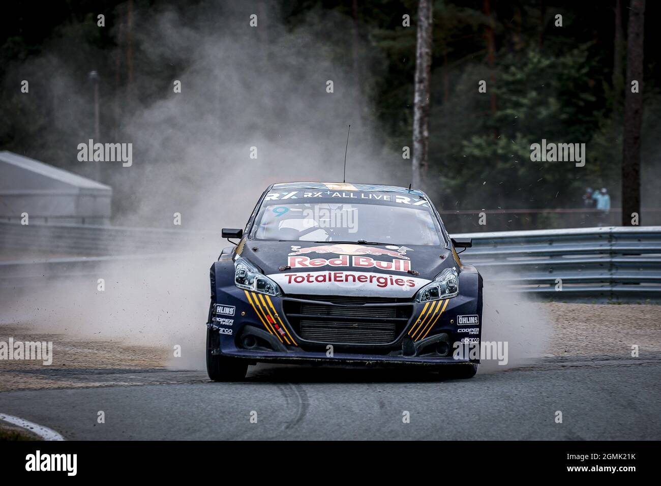 09 HANSEN Kevin (SWE), Team Hansen World RX Team, Peugeot 208, World RX, Action während der World RX von Riga - Lettland, 4. Und 5. Lauf der FIA World Rallycross Championship 2021, FIA WRX, vom 18. Und 19. September auf der Bikernieku Compleksa Sporta Baze, in Riga, Lettland - Foto: Paulo Maria/DPPI/LiveMedia Stockfoto