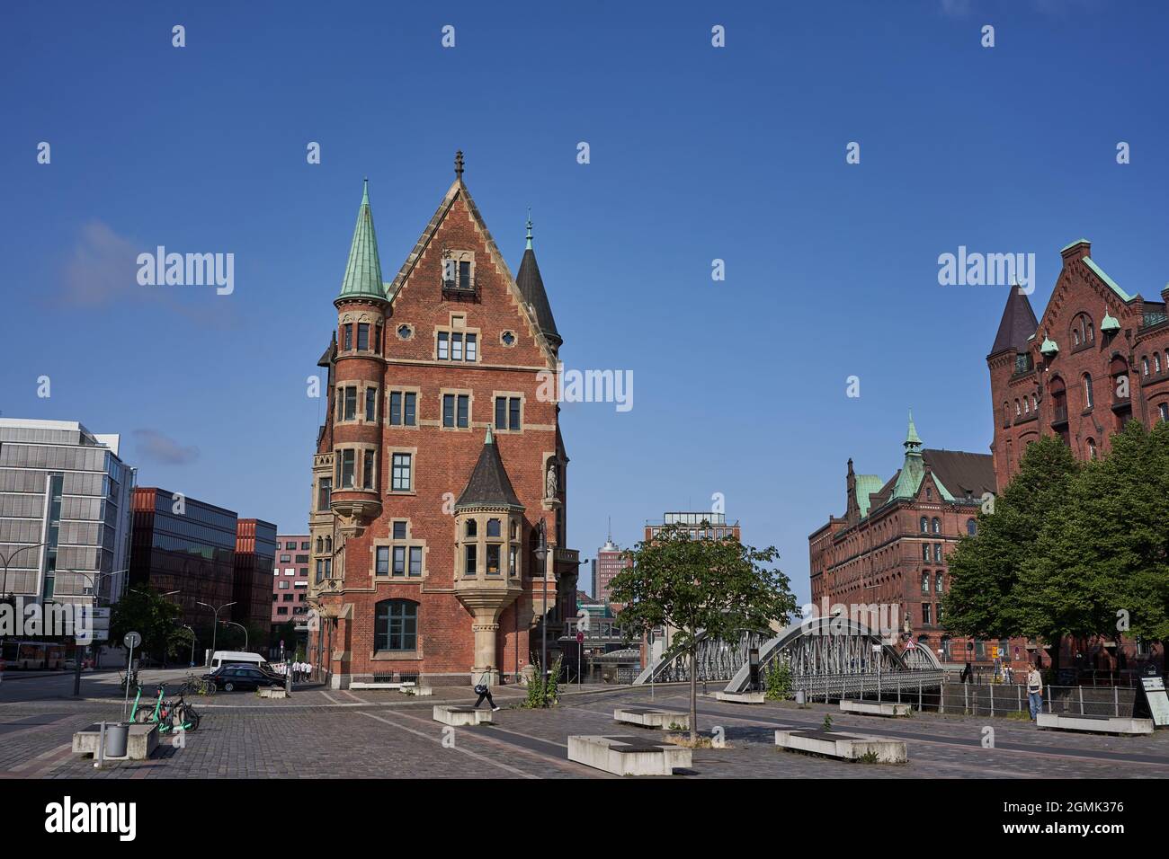 Hamburg, 18. Juli 2021 - die Speicherstadt ist das größte Lagerviertel der Welt Stockfoto