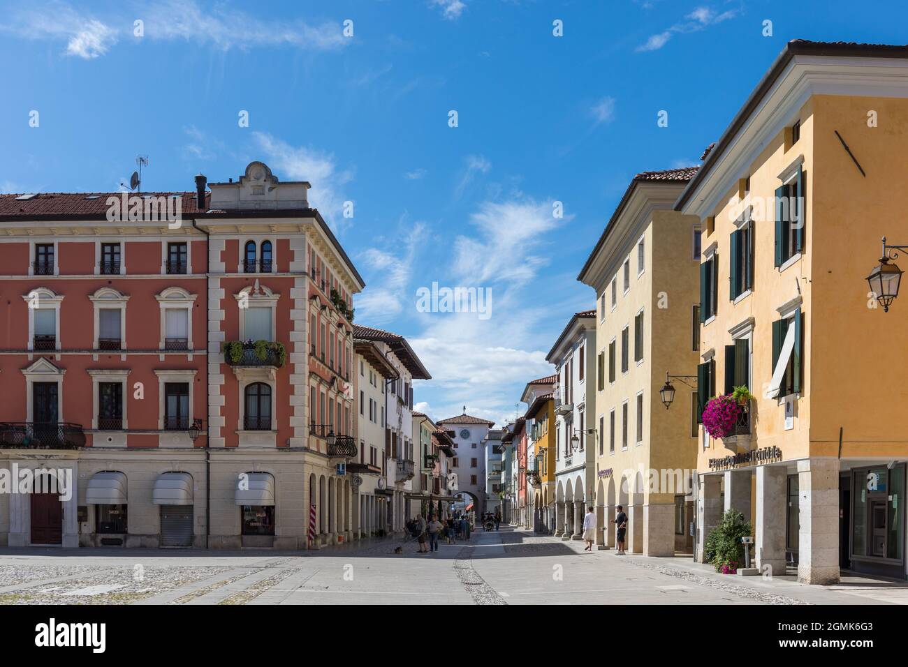 Historisches Zentrum von Spilimbergo, Friaul Julisch Venetien, Italien Stockfoto