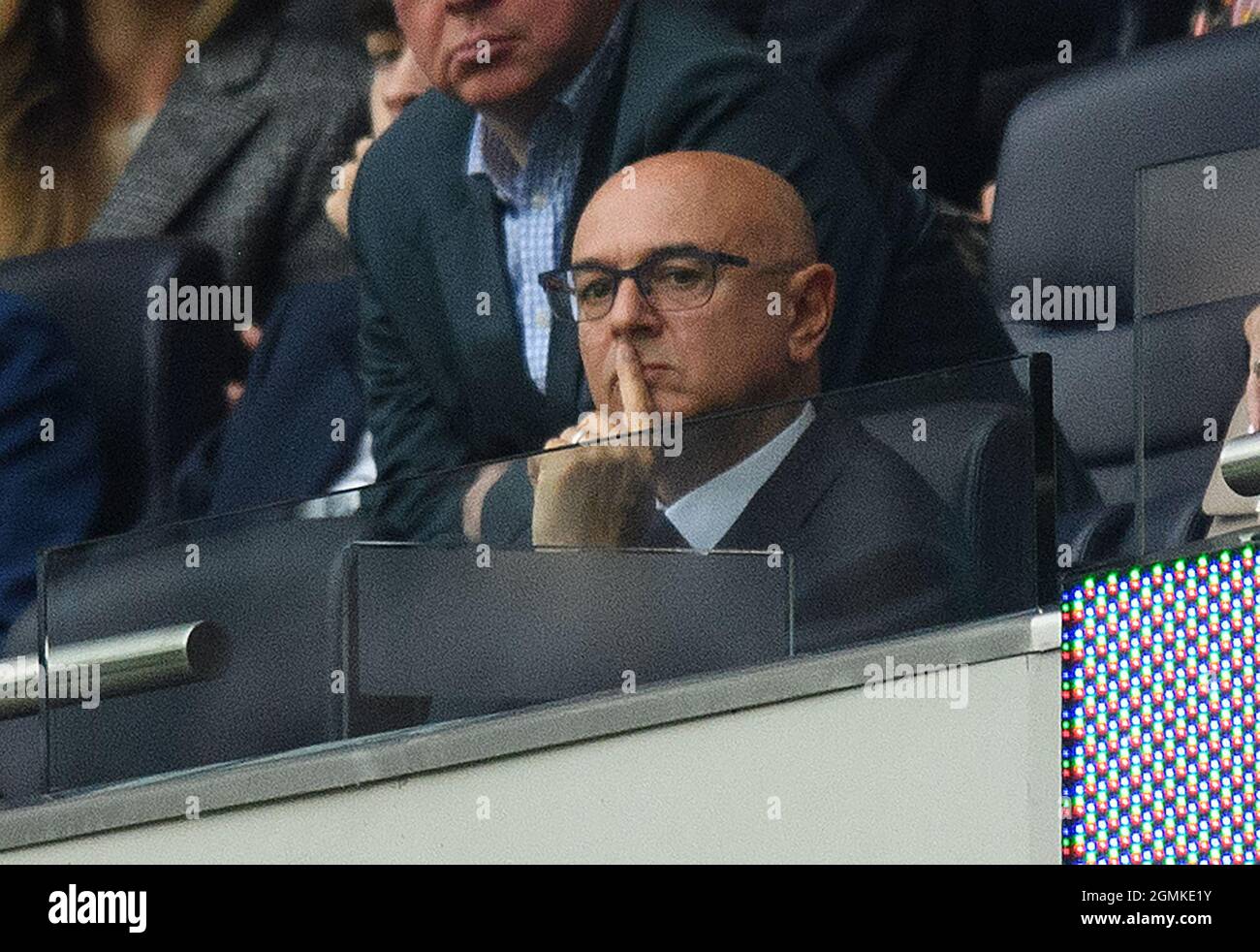 London, Großbritannien. 19. September 2021 - Tottenham Hotspur gegen Chelsea - der Vorsitzende der Premier League Spurs Daniel Levy während des Spiels der Premier League im Tottenham Hotspur Stadium. Bildnachweis : © Mark Pain / Alamy Live News Stockfoto