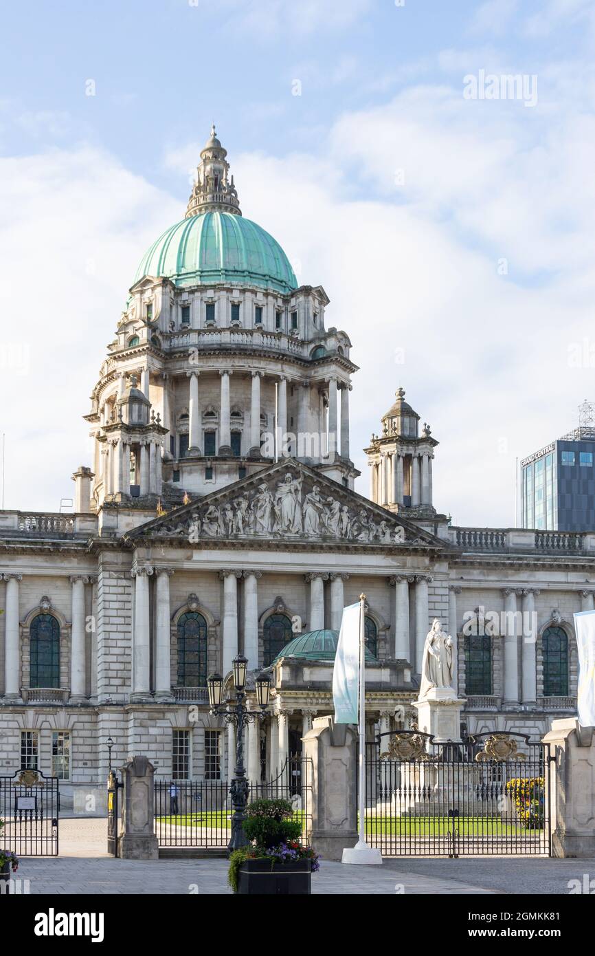 Belfast City Hall, Donegall Place, City of Belfast, Nordirland, Großbritannien Stockfoto