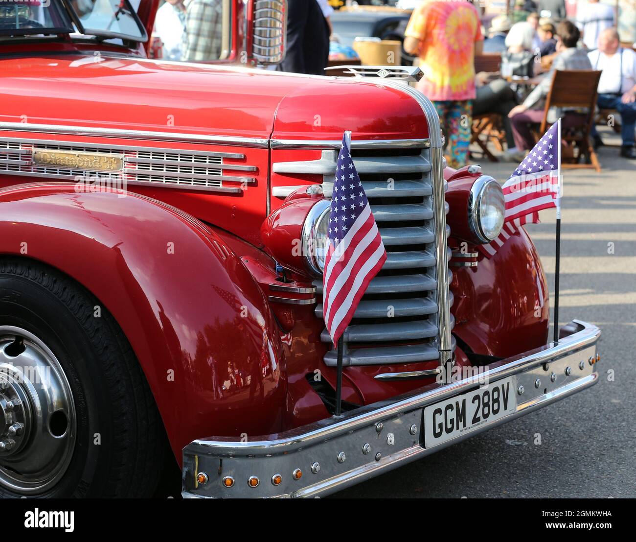 Goodwood Motor Circuit 17. September 2021. US-amerikanischer Feuerwehrwagen während der Goodwood Revival Goodwood, Chichester, Großbritannien Stockfoto