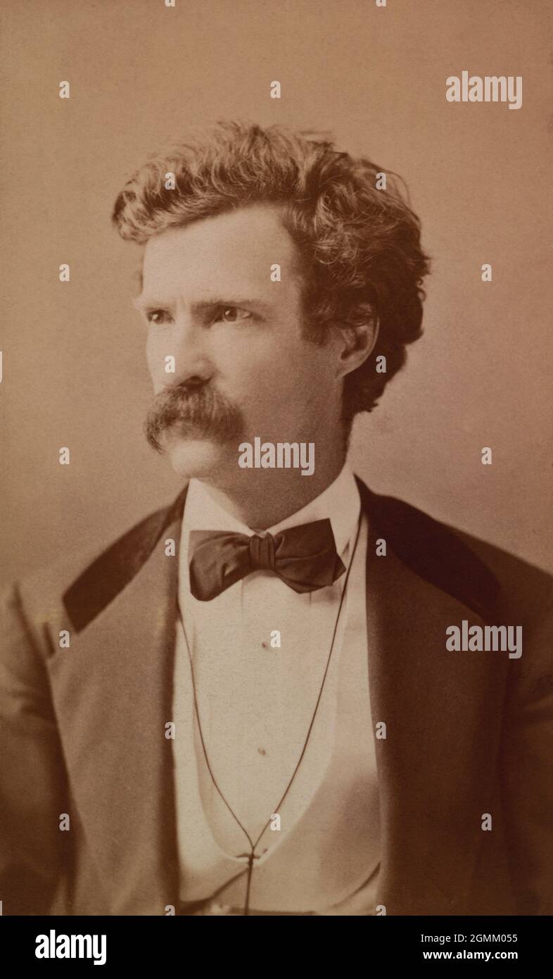 Samuel Langhorne Clemens, aka Mark Twain (1835-1910), Halbporträt, Jeremiah Gurney, 1873 Stockfoto