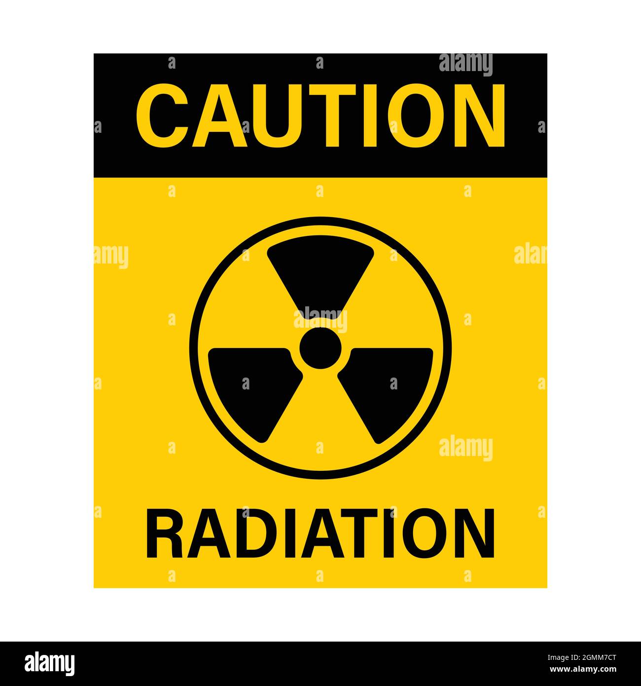Achtung nukleare Strahlung Warnung Symbol Vektor radioaktives Symbol atomares Zeichen für Grafik-Design, Logo, Website, Social Media, mobile App, UI-Illustration Stock Vektor