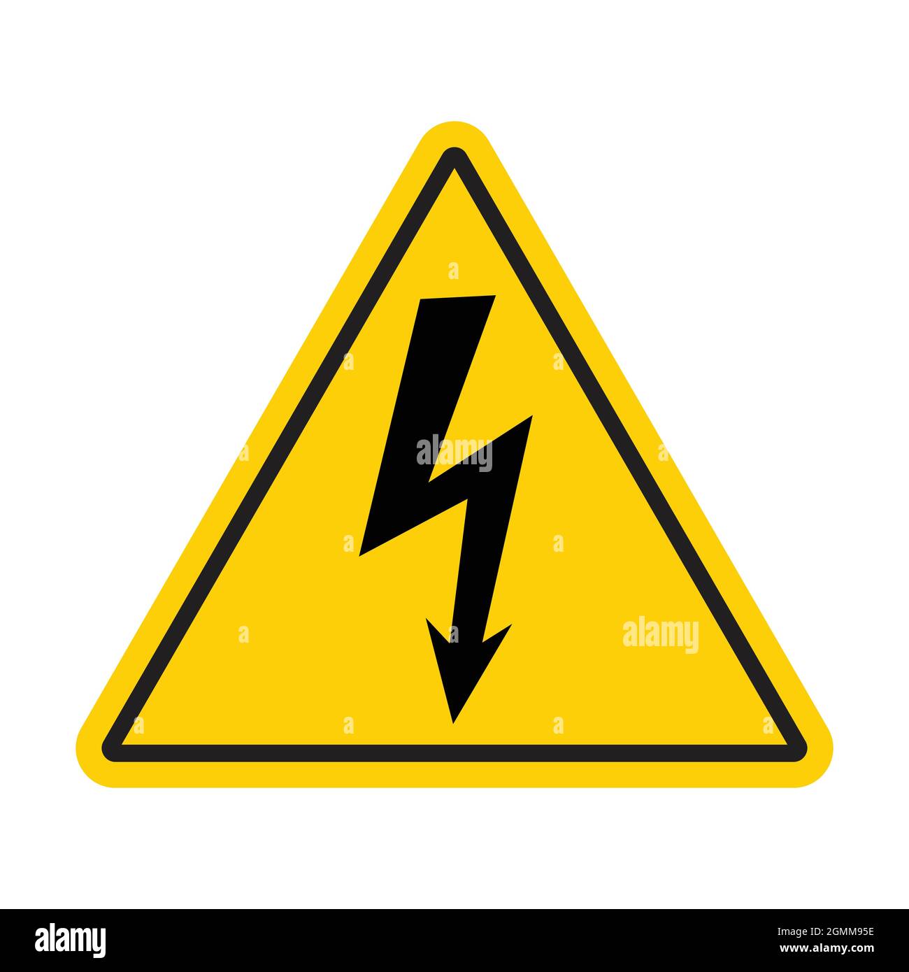 Vorsicht Hochspannungs-Zeichen-Symbolvektor für Grafikdesign, Logo, Website, Social Media, mobile App, UI-Abbildung Stock Vektor