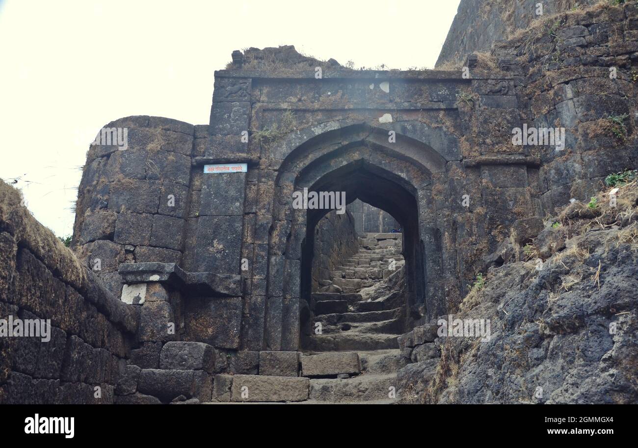 Lohagad fort lonavala maharashtra indien Stockfoto