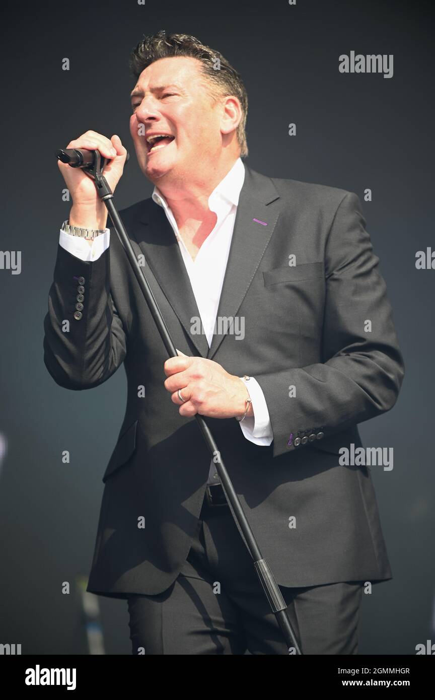 Tony Hadley bei der Aufführung im , Lets Rock 80s , Leeds , Großbritannien , 18.09.2021 Stockfoto