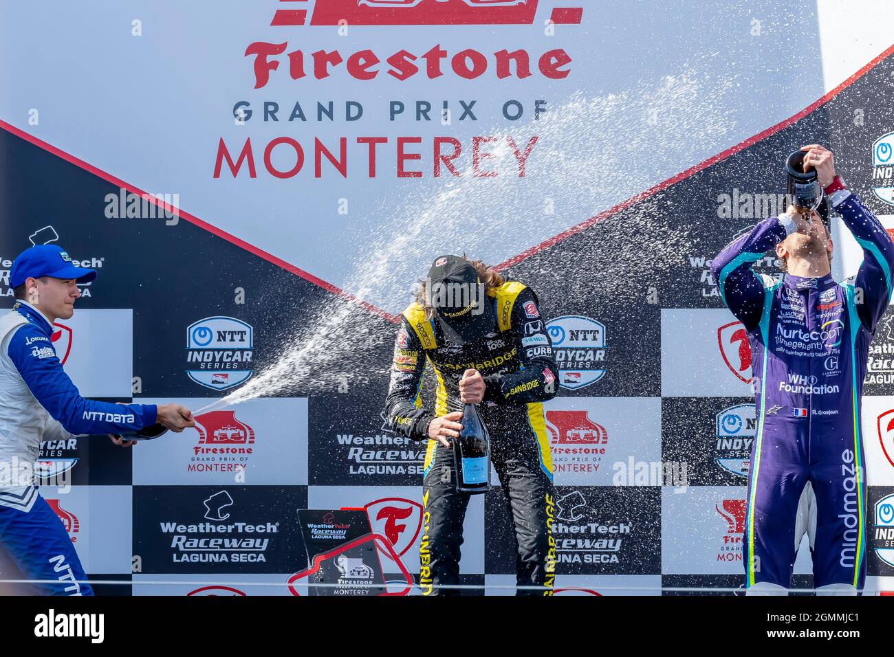 Monterey, Kalifornien, USA. September 2021. COLTON HERTA (26) aus Valencia, Kanada, gewinnt den Grand Prix von Monterey beim WeatherTech Raceway Laguna Seca in Monterey, Kalifornien. (Bild: © Walter G Arce SR Grindstone Medi/ASP über ZUMA Press Wire) Stockfoto