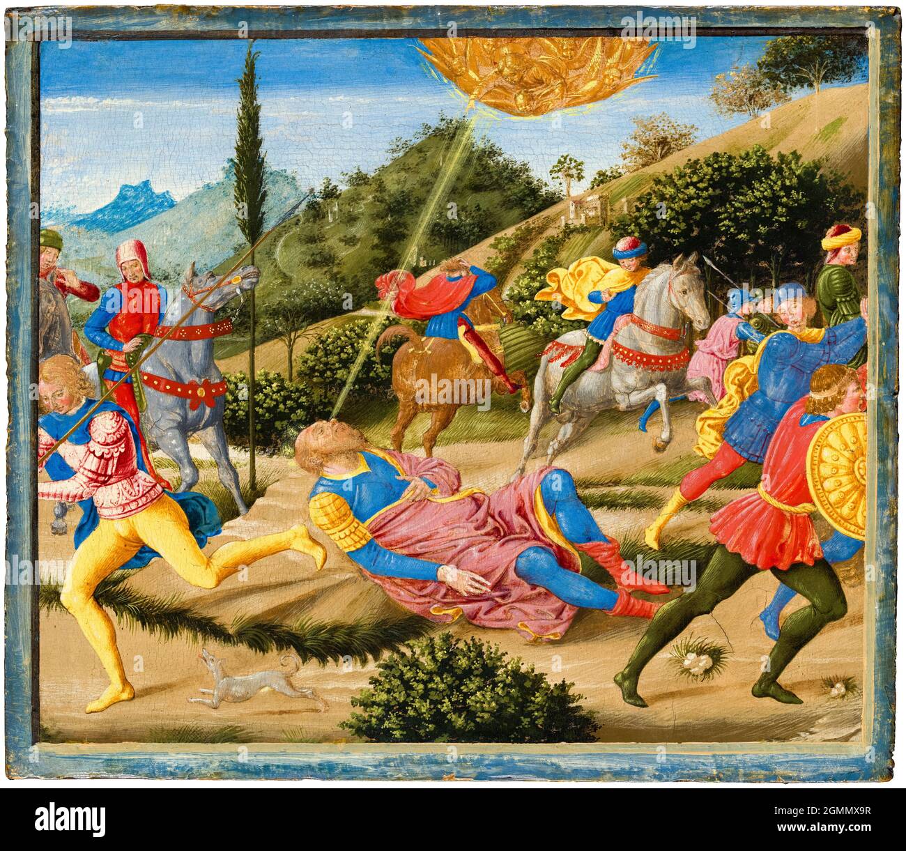 Benozzo Gozzoli, Gemälde, die Bekehrung des heiligen Paulus, 1460-1469 Stockfoto