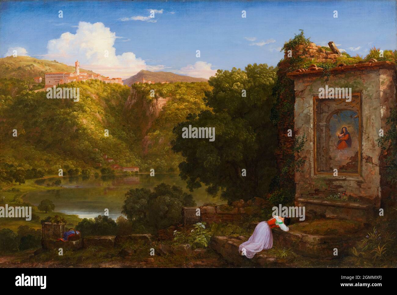 Thomas Cole, Il Penseroso, Landschaftsmalerei, 1845 Stockfoto