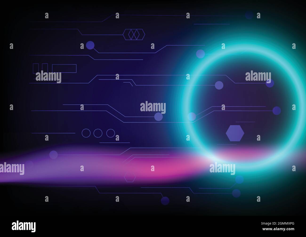 Abstrakt Hintergrund globale Erde Hightech-Technologie AI-Schaltung glühend futuristische Daten Netzwerk Textur Tapete digitale Vektor Illustration EPS10 Stock Vektor
