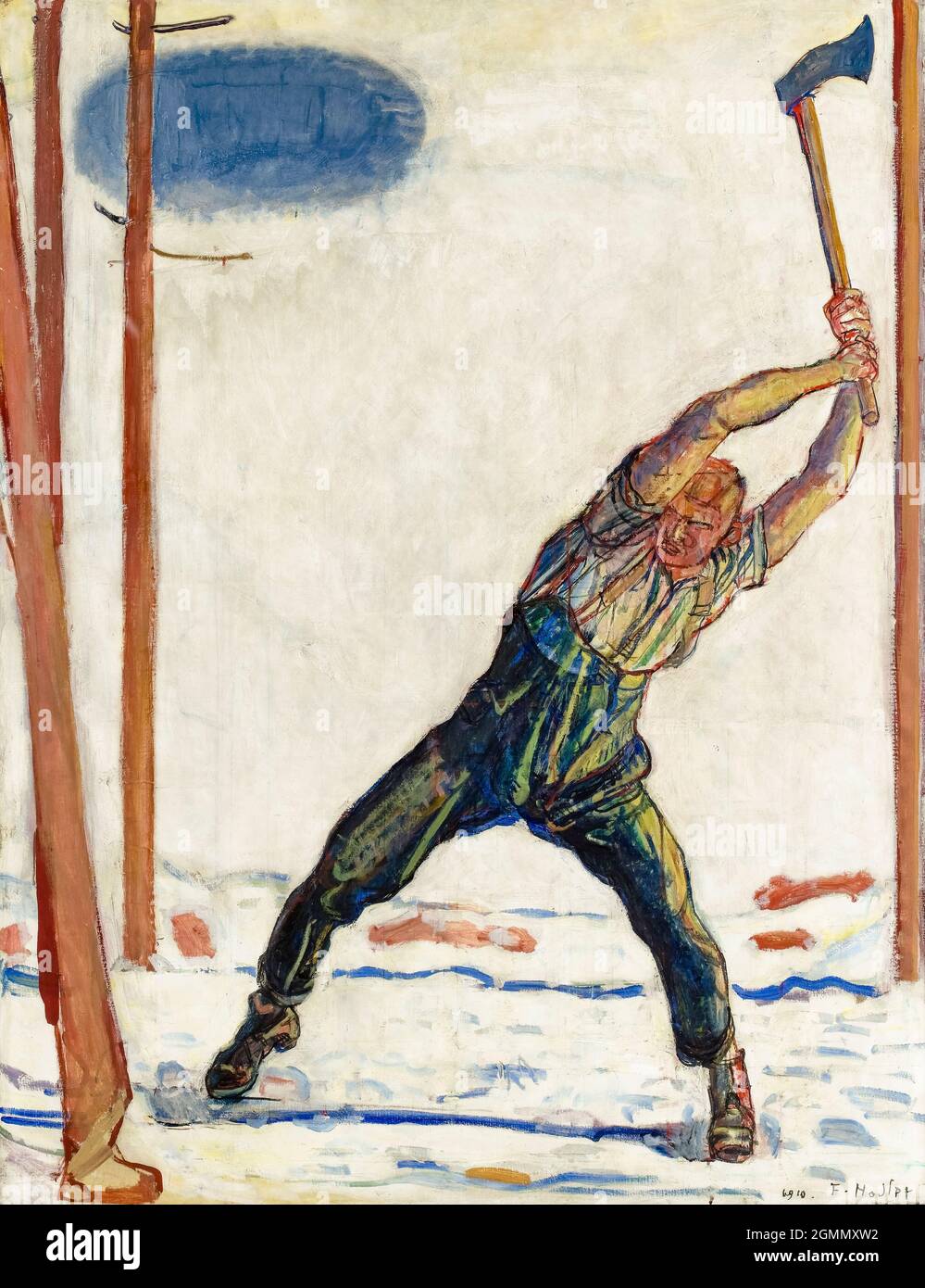 Ferdinand Hodler, Gemälde, der Holzfäller, 1910 Stockfoto
