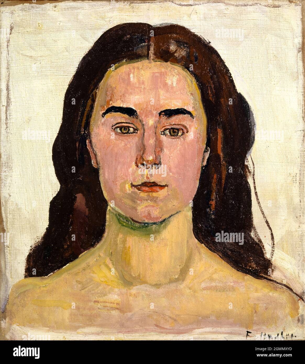 Ferdinand Hodler, Porträt von Lina Crot, Gemälde, 1916-1917 Stockfoto