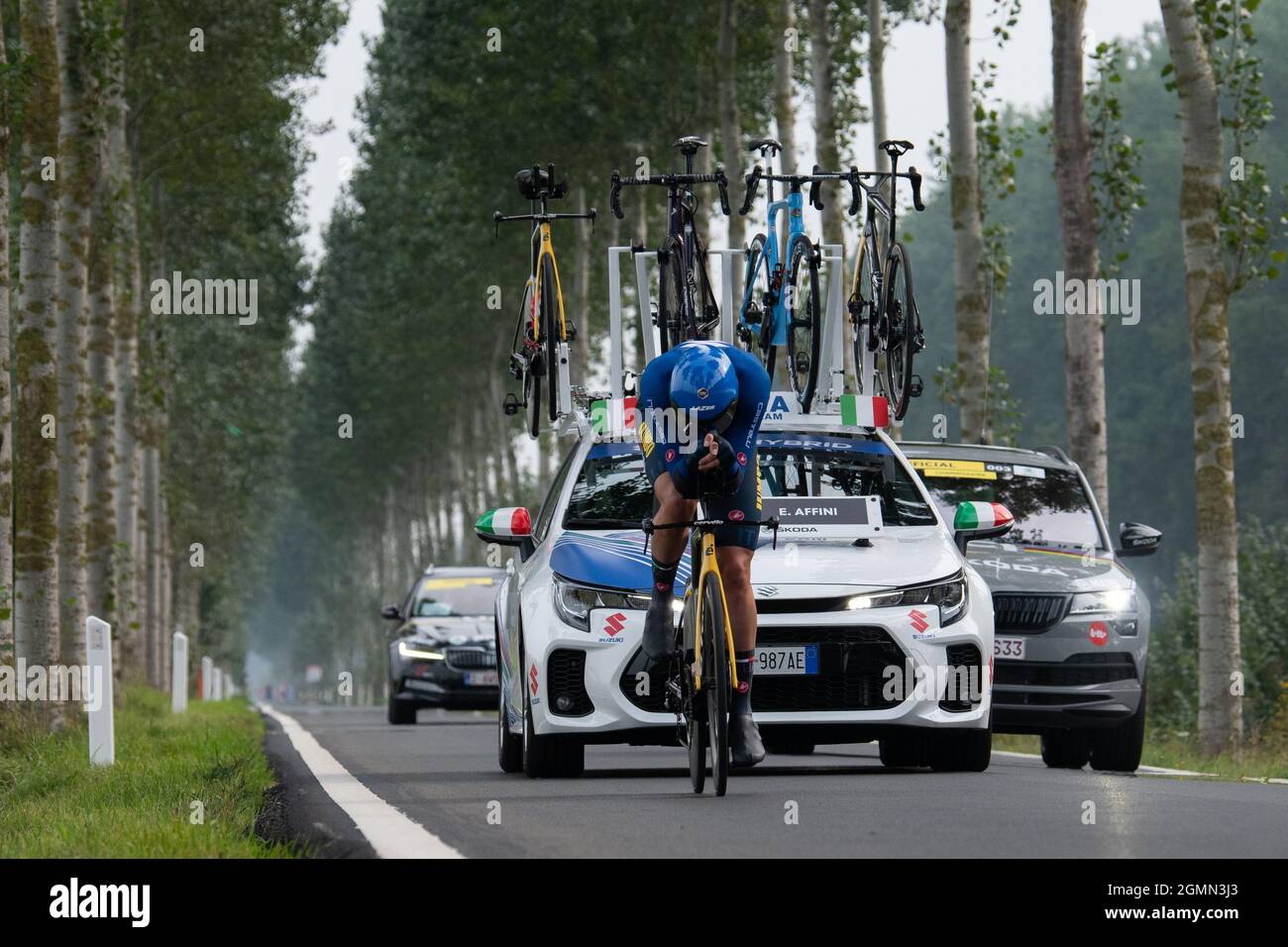 Edoardo Affini tritt im UCI Road World Championships Elite Men Time Trial an Stockfoto