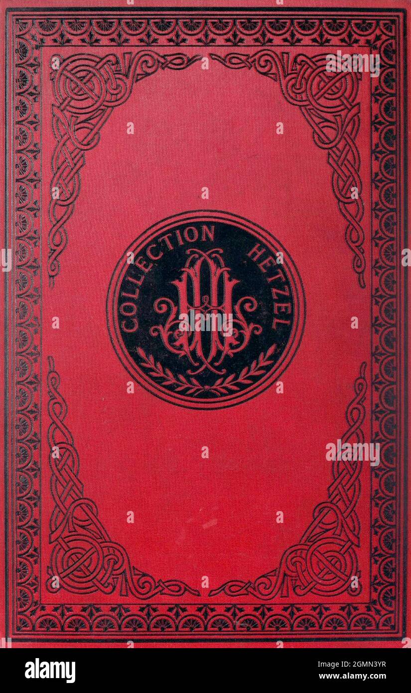 Buchcover der französischen Ergänzung des Buches ' Mistress Branican ' von Jules Verne Veröffentlichen von J. Hetzel in Paris im Jahr 1891 mit Illustrationen von Leon Benet Stockfoto