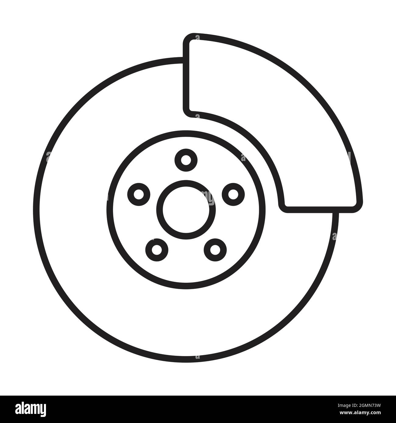 Autobremse Icon Vektor Auto-Service, Reparaturkonzept für Grafikdesign, Logo, Website, Social Media, mobile App, UI-Abbildung Stock Vektor