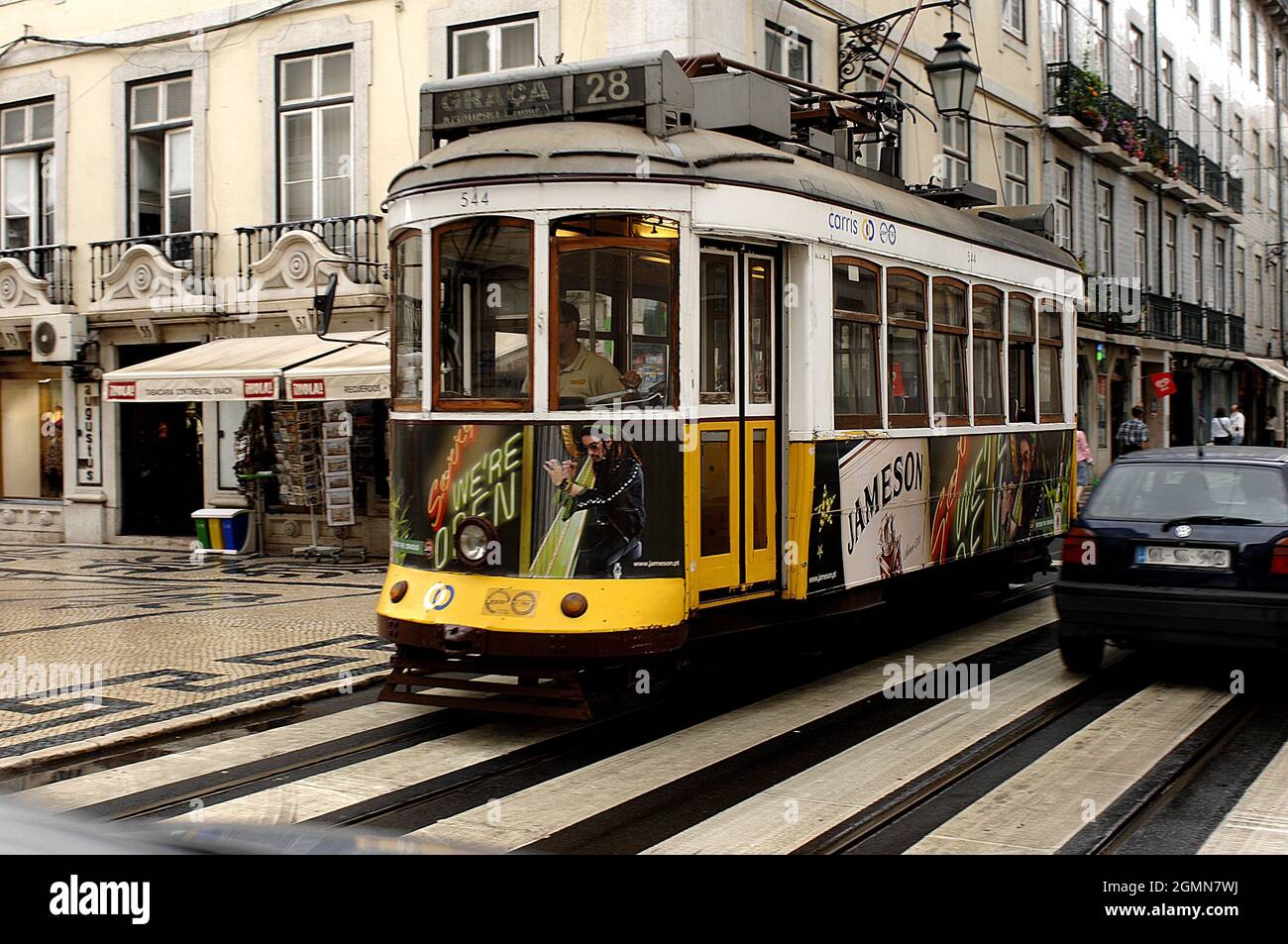 Straßenbahn in Lissabon, Portugal, Lissabon Stockfoto