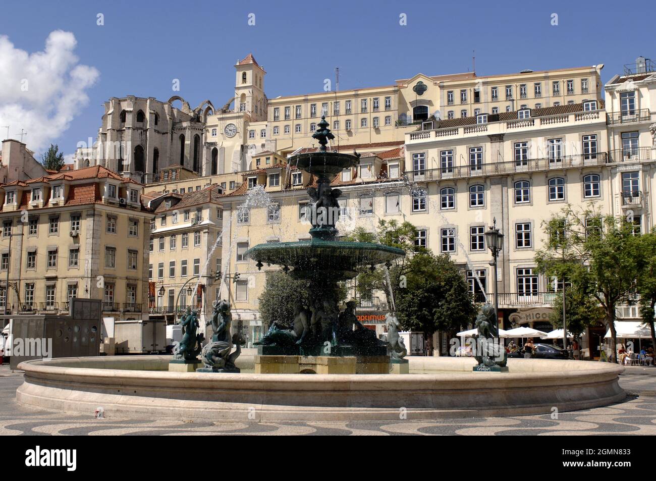 Rossio, Platz in der historischen Stadt Lissabon, Portugal, Lissabon Stockfoto