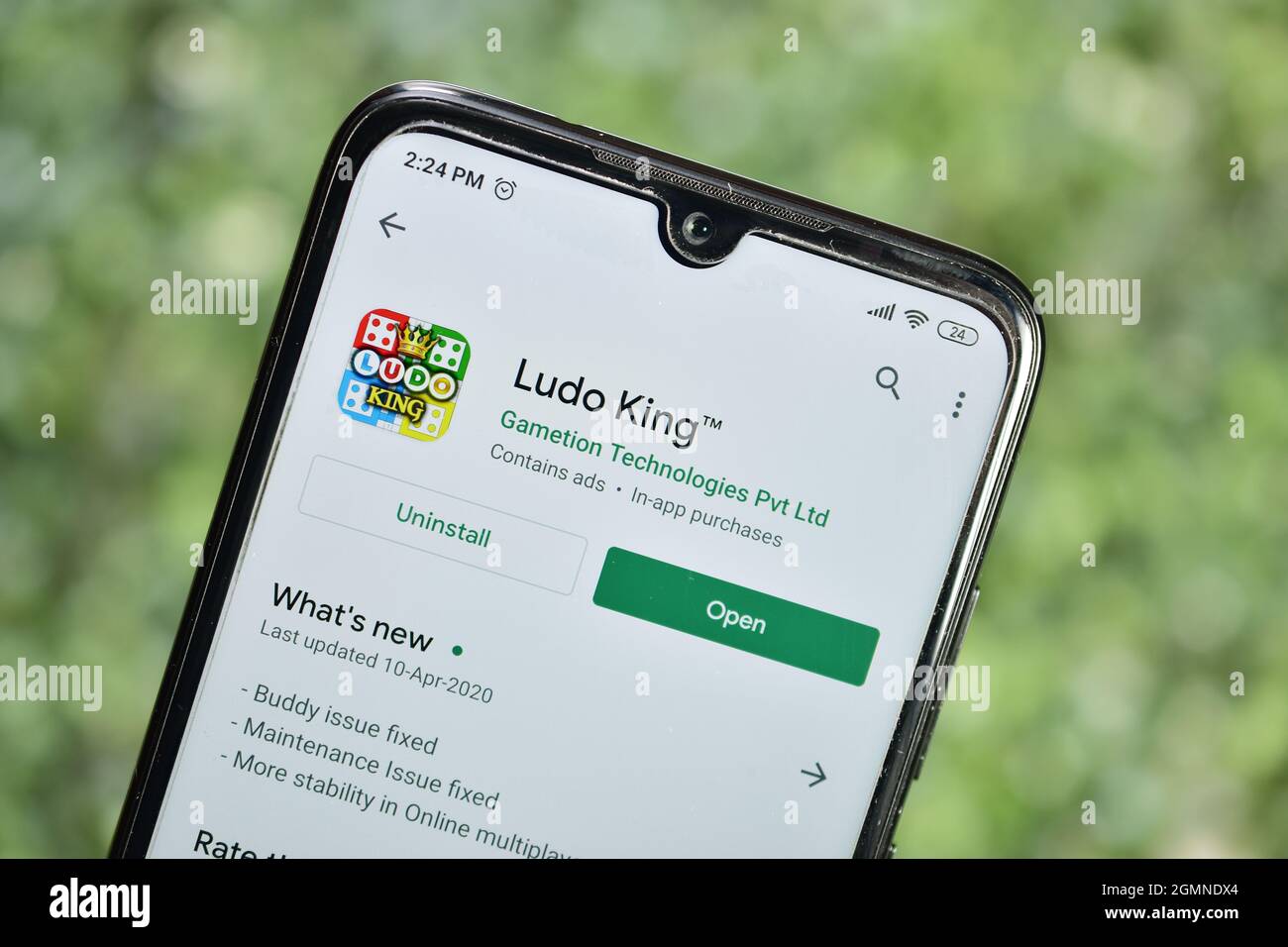 New Delhi, Indien, 12. April 2020:- Ludo King-Anwendung auf dem Smartphone Stockfoto