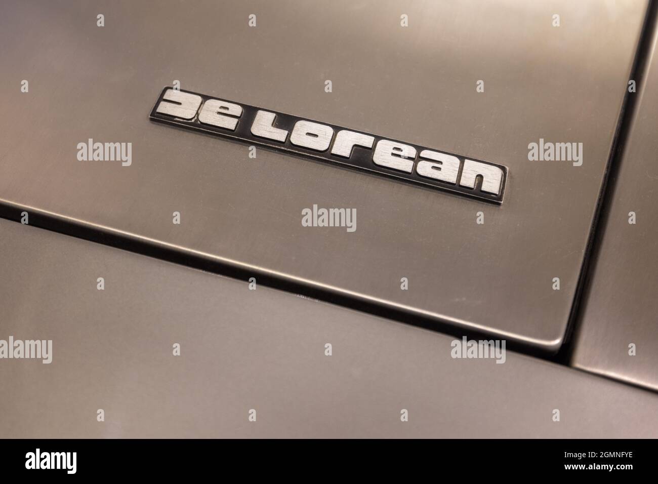 DMC DeLorean-Kfz-Kennzeichen Stockfoto