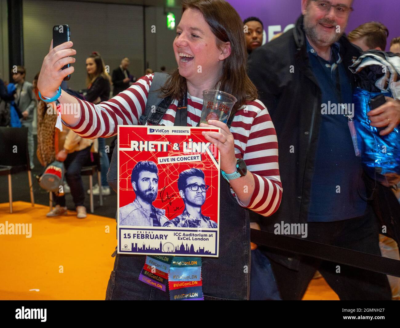 Die VidCon London ist die größte Veranstaltung Großbritanniens für Fans, Schöpfer, Führungskräfte und Marken, die sich für Online-Videos und den Aufbau vielfältiger Kommunikation begeistern Stockfoto