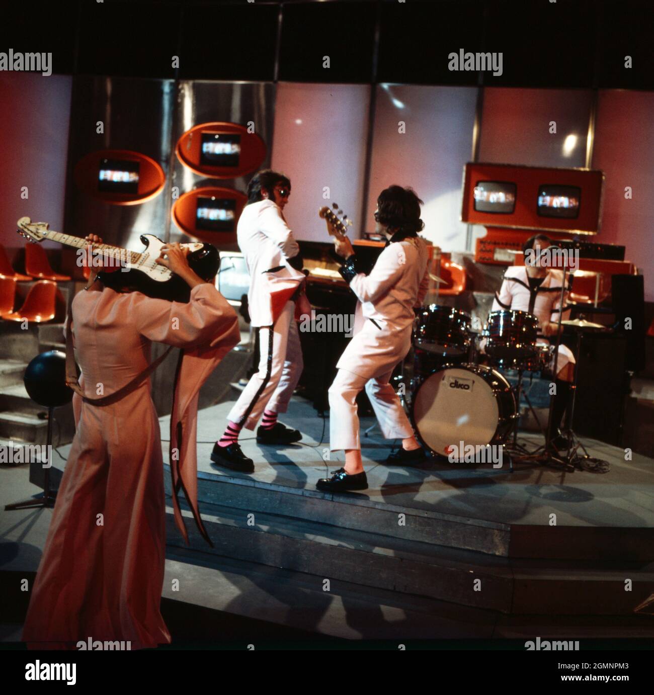 Disco, Musiksendung, Deutschland 1971 - 1982, Sendung vom 31. August 1974, Mitwirkende: britische Glam-Rock-Band 'Mud' Stockfoto