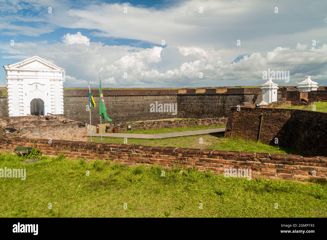 Tor der Festung St. Joseph (Sao Jose) in Macapa, Brasilien Stockfoto