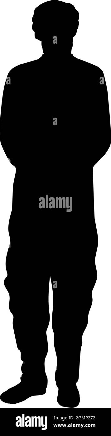 Silhouette Indianer Mann. Indische Kultur und Tradition. Symbol für die Abbildung Stock Vektor