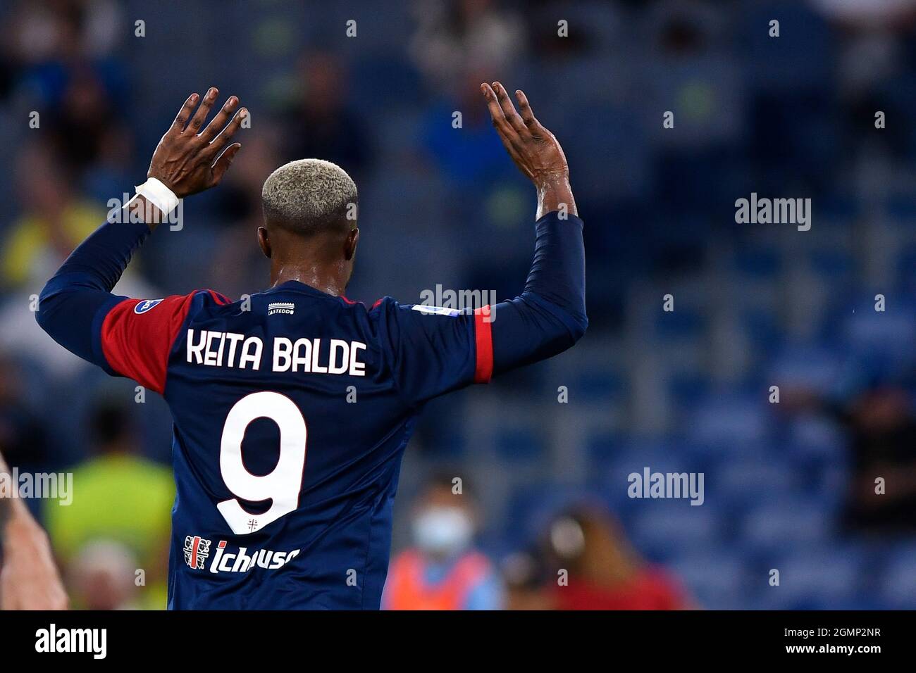 Rom, Italien. September 2021. Keita Baldé am vierten Tag der Serie A Meisterschaft SS Lazio gegen Cagliari Calcio am 19. September 2021 im Stadio Olimpico in Rom, Italien (Foto von Domenico Cippitelli/Pacific Press/Sipa USA) Quelle: SIPA USA/Alamy Live News Stockfoto