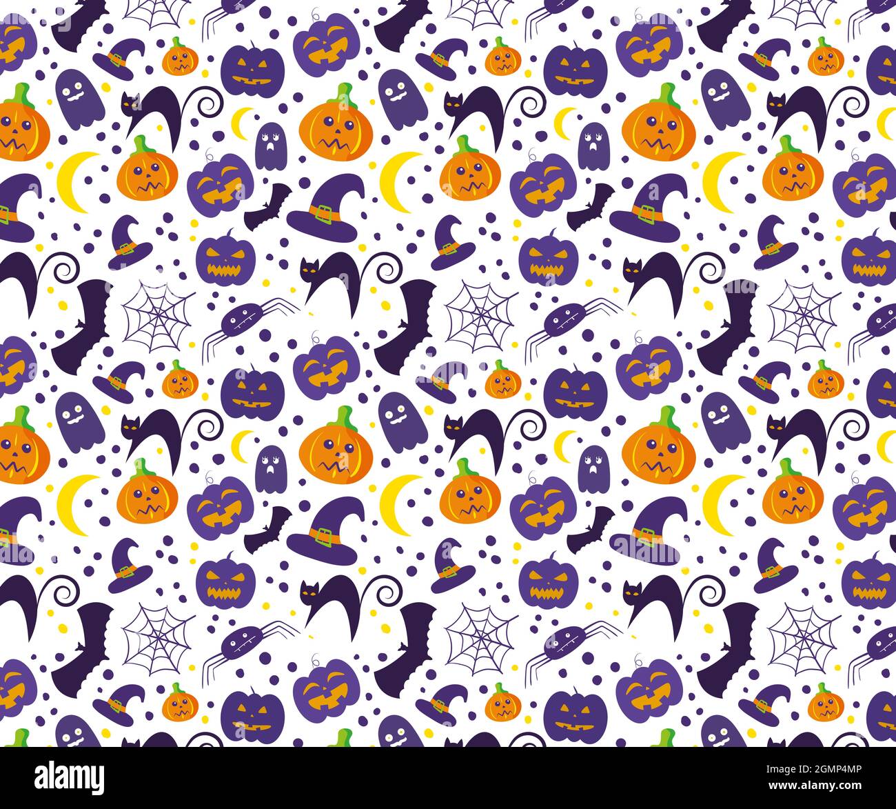 Scary Halloween Muster Design Illustration für Hintergrund Stockfoto