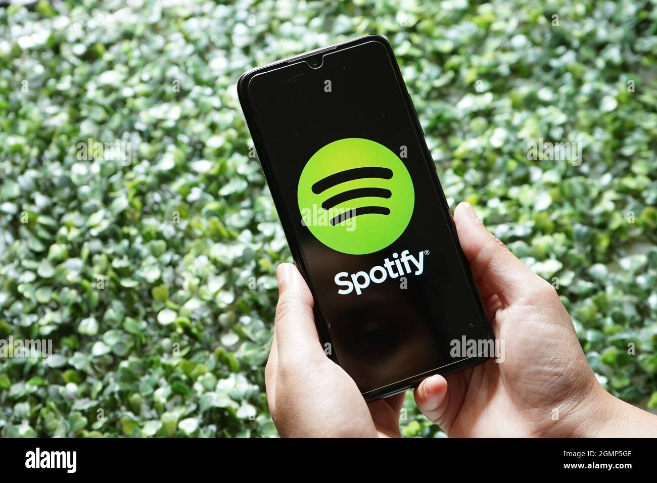 Neu Delhi, Indien - 13.09.2020: Spotify-App auf dem Smartphone Stockfoto