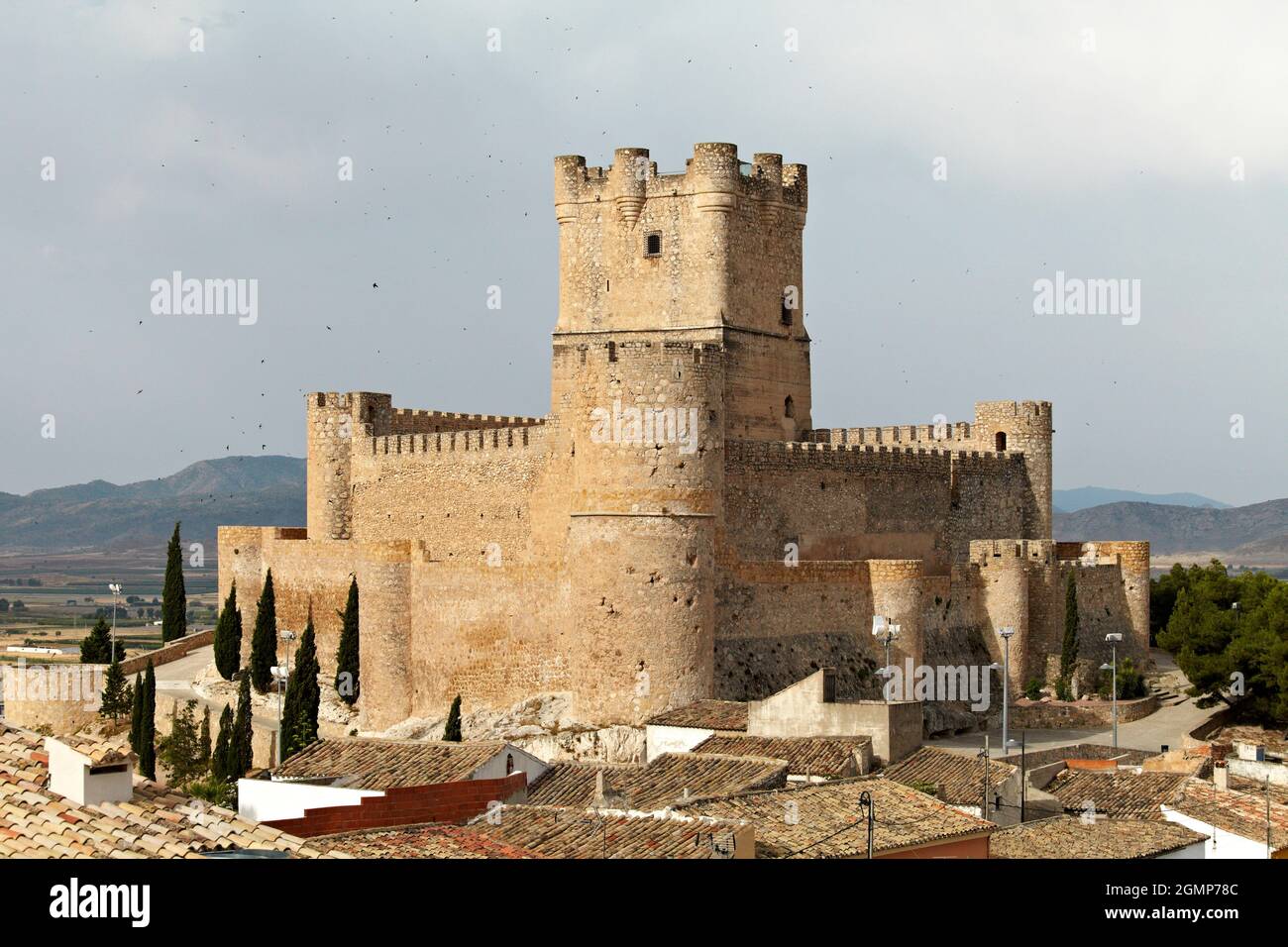 Burg La Atalaya. Villena. Alacant. Comunitat Valenciana. Spanien Stockfoto