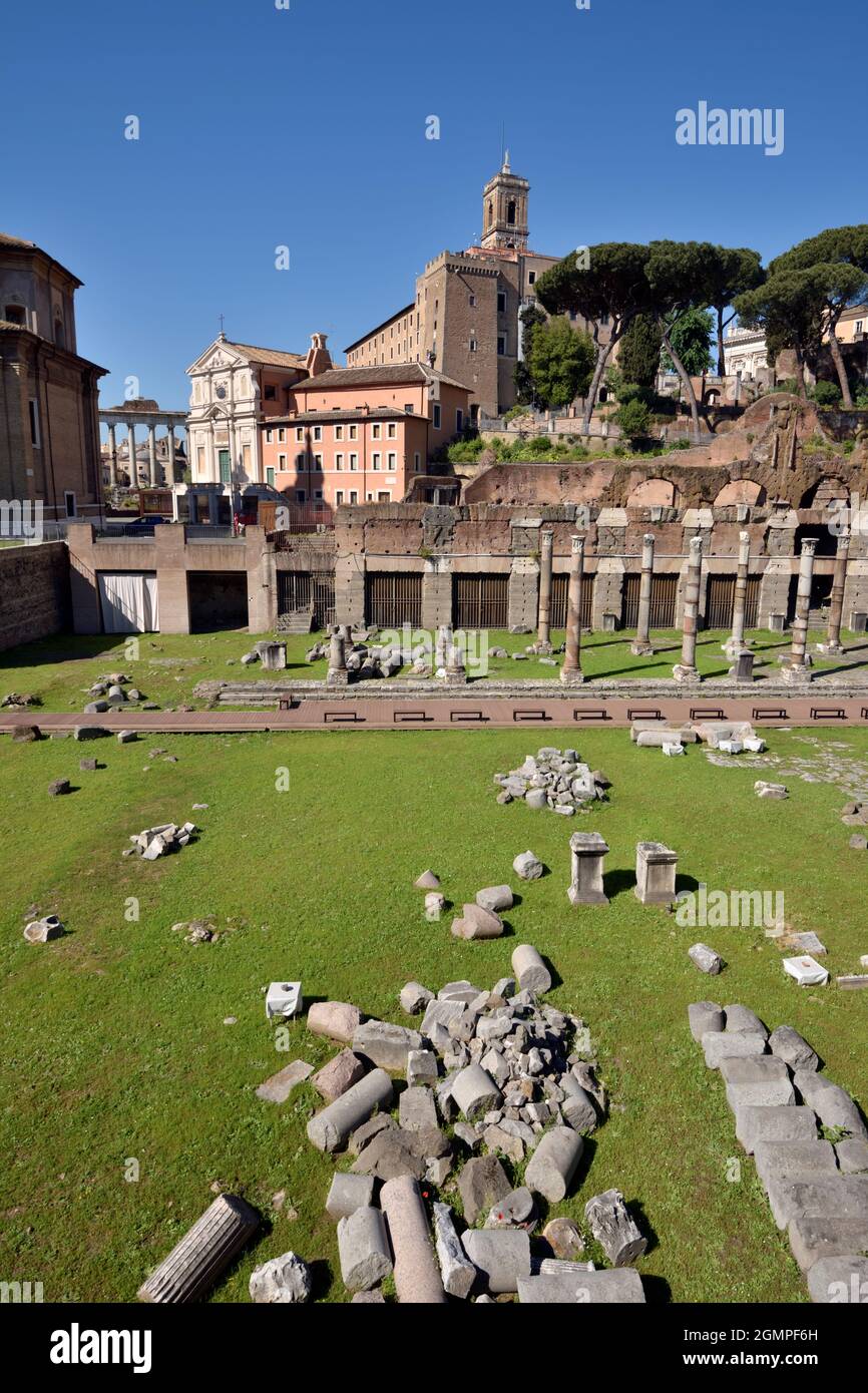 Italien, Rom, Forum des Caesar, südwestlicher Portiko Stockfoto
