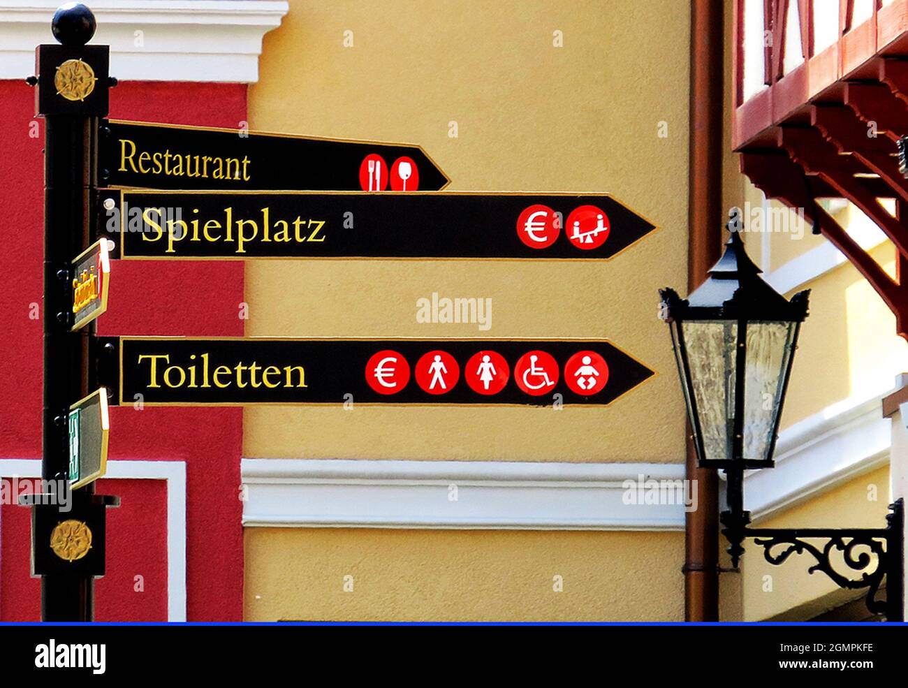Schilder, die die Richtung mit Buchstaben zeigen Stockfotografie - Alamy