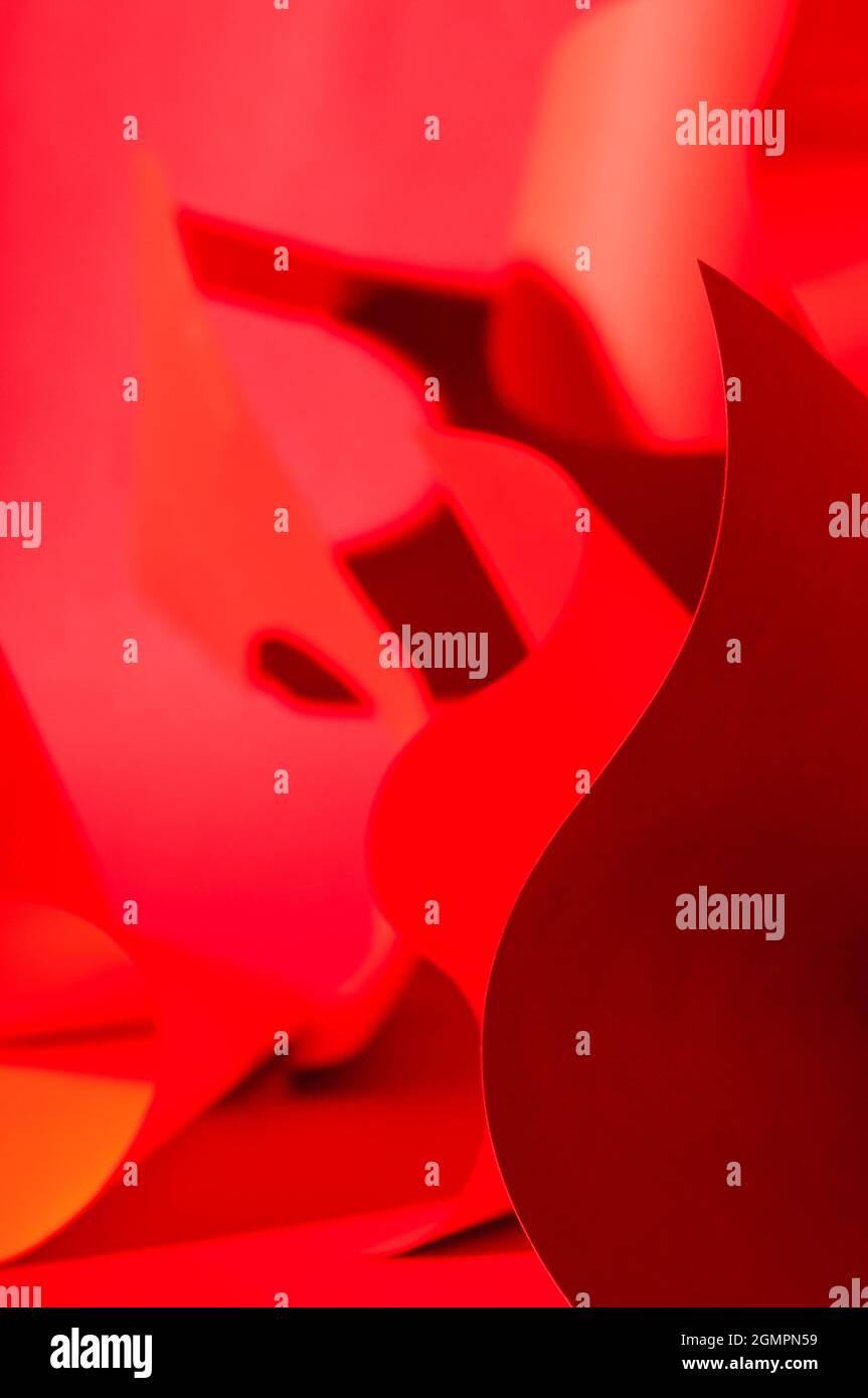 Abstrakter Hintergrund in Rot- und Orange-Tönen. Stockfoto