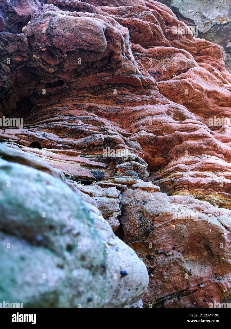 roter Sandstein Stockfoto